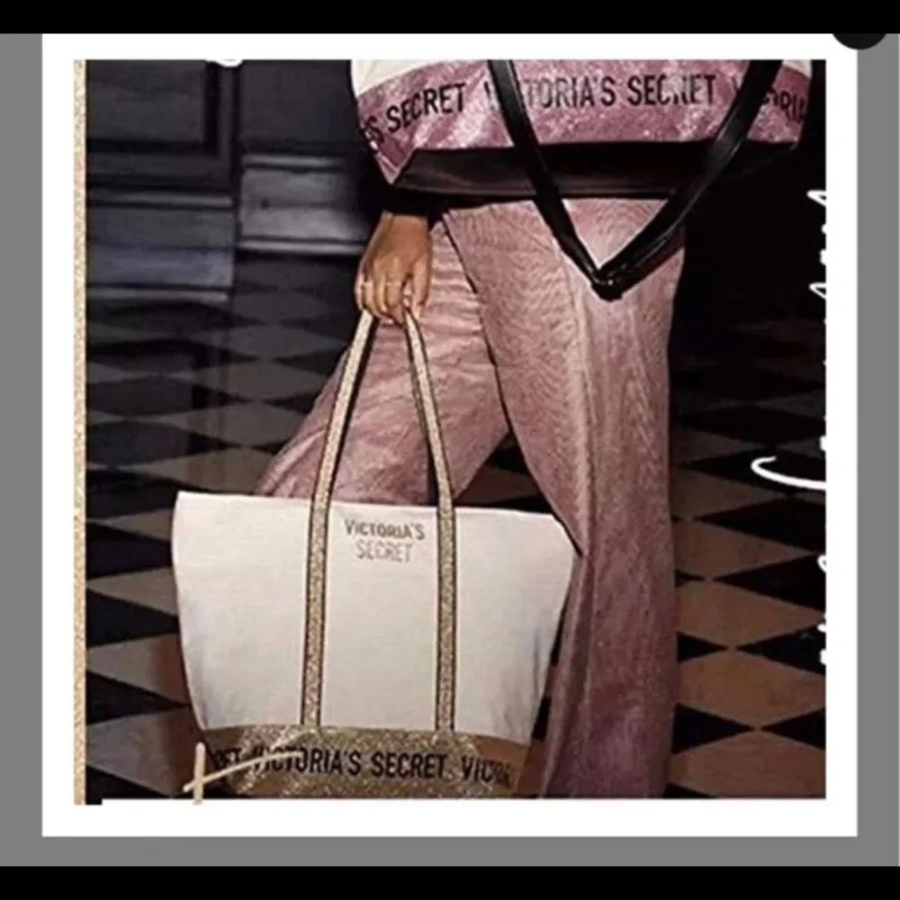 New Large canvas tote/bag Victorias Secret